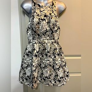 Abercrombie & fitch - black dress w good floral  (waistline essentials)